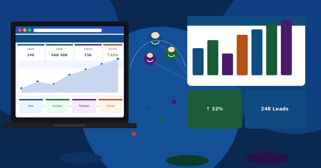 CRM Software Al Jubail Saudi Arabia - Best AI Powered CRM System Dashboard KSA